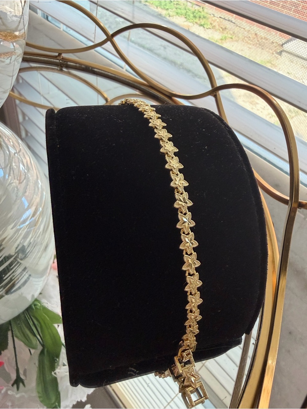 Gold tone Star Link Bracelet
